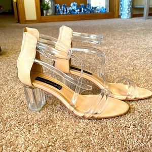 Steven by Steve Madden, Clear Block heels, size 8.5